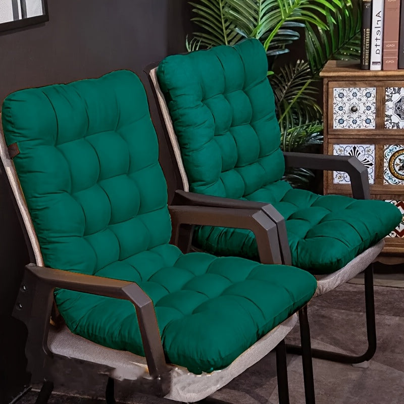 1/2pcs Polyester Cushion Set for Lounge Chairs - Comfortably Soft, Machine Washable, with Straps for Secure Attachment, Providing Full Back Support. Suitable for Garden Furniture, Outdoor Seating, And Both Indoor And Outdoor Use.