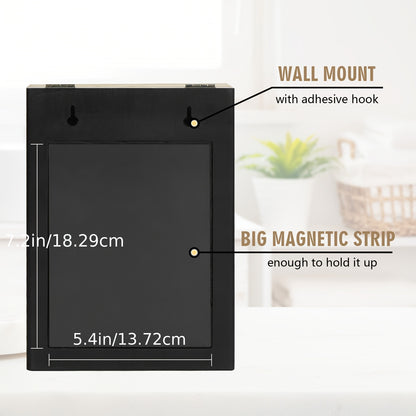 Set of 2 Magnetic Lint And Dryer Sheet Holder Set for Laundry Room, Farmhouse Wooden Lint Trash Can with Lid And Dryer Sheet Dispenser Box Magnetic for Mounting on Dryer, Wall Mounted Lint Box Holder Trash Can with Lid for Dryer, Lint Basket