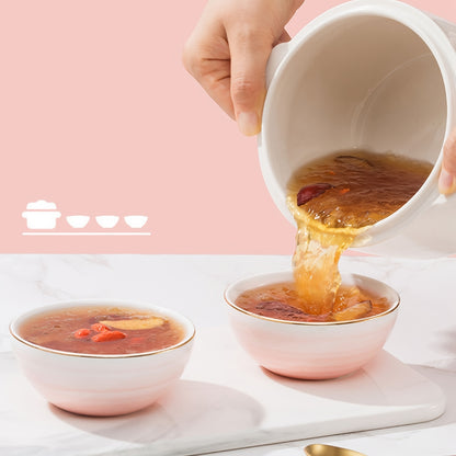 Ceramic Stew Pot, Anti Dry Burn Ceramic Cooker with 24H Intelligent Reservation, 1L, for Porridge Rice Soup
