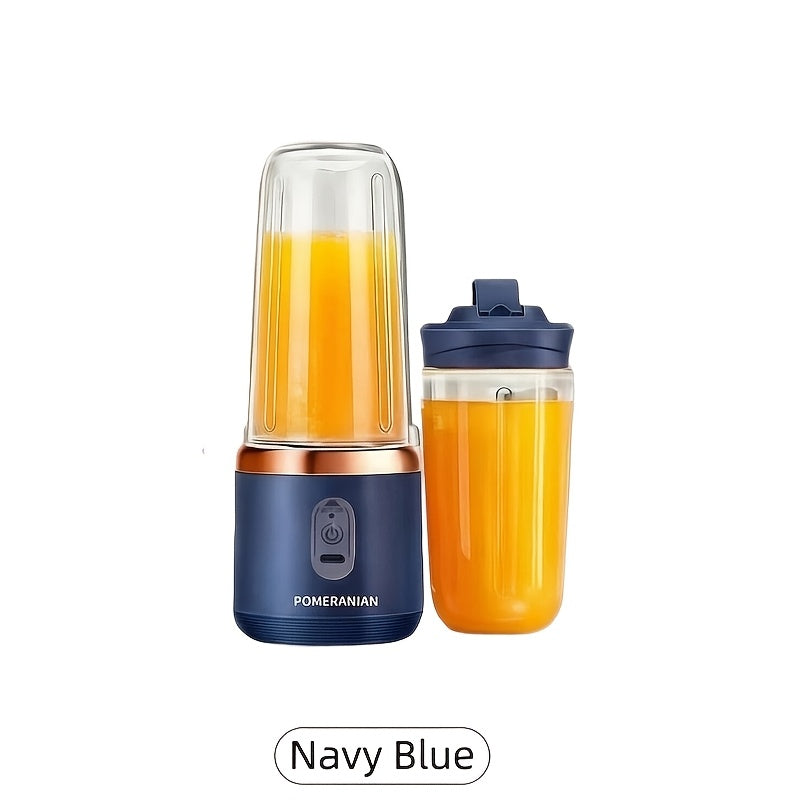 Portable Double Cup Fruit And Vegetable Juicer, Made of Food Grade ABS, with a Capacity of 1500Mah Rechargeable Battery, Gift Box, Multifunctional Juicer, Kitchen Supplies, Essential for Summer Fruit Juicing