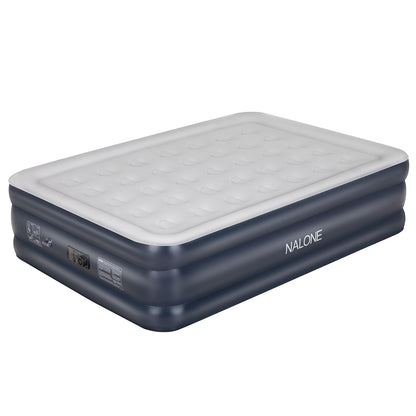 2025 Upgraded Fast Blow Up Air Mattress with Built in Pump | 18'' Self Inflatable Portable Air Bed for Home, Travel & Camping | Includes Carry Bag