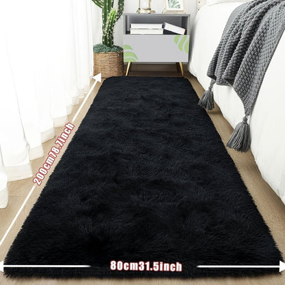 1pc Tie-Dye Plush Soft Interior Fluffy Mat, Modern Luxury Plush Mat, Absorbent, Non-Slip &, Suitable for Living Room and Bedroom Areas, Home Decor