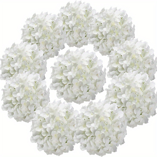 Artificial Hydrangea Flowers with Stems 60 Pack – Fake Hydrangea Flower Heads for Wedding Centerpieces, Bouquets, DIY Home Decor, Garden & Party Arrangements | Realistic Silk-Look Floral Decor
