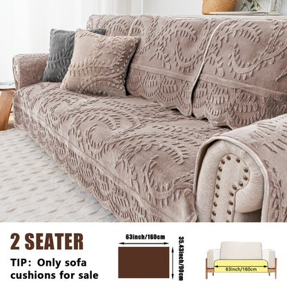 Thickened Quilted Machine Washable Sofa Cushion, Faux Rabbit Fur Comfort Warm Non-slip Plush Sofa Cover, Breathable And Comfortable Pet-friendly For Bedroom, Office, Living Room, Easter Home Decoration
