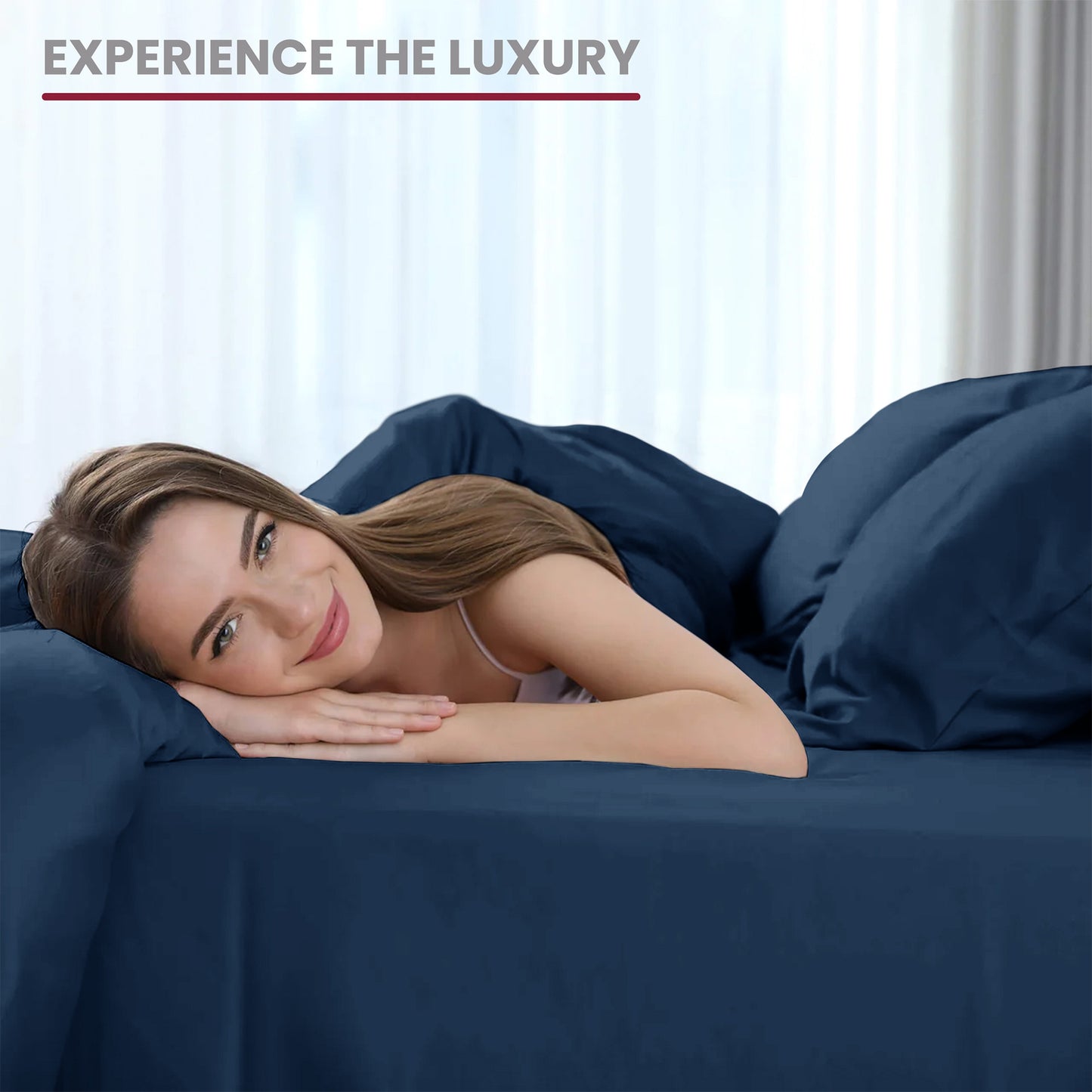 Lux Decor 4 Pieces Solid Bed Sheets - Stylish Comfy Bedding Set - Hotel Luxury Skin Friendly Cooling Sheets & Embroidered Pillowcases Without Filler - Classic Collection With 16 Inches Deep Pocket - Brushed 100% polyester- Shrinkage & Fade Resistant
