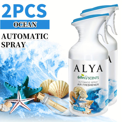 2/5pcs (8.45oz Each) Fragrances Aromatherapy Air Freshener Spray, 6 Scents - Lavender, Cool Linen, Magnolia, Mixed Berries, Ocean And Vanilla, Multi-Purpose Odor-Fighting Room Spray, Ideal for Car, Office, Home, Bathroom, Fabric, Closet Fresh Scent