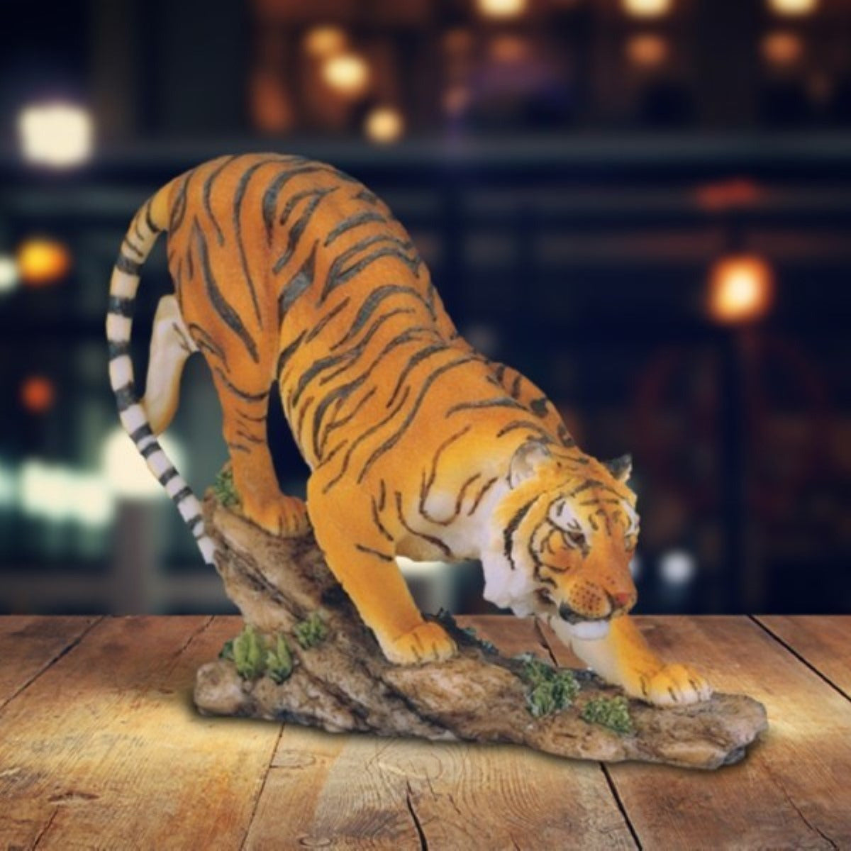 6"H Orange Bengal Tiger Wild Cat Animal Figurine Statue Sculpture Ornament Decoration Home/Room Decor and Perfect Gift Ideas for House Warming, Holidays and Birthdays Great Collectible Addition