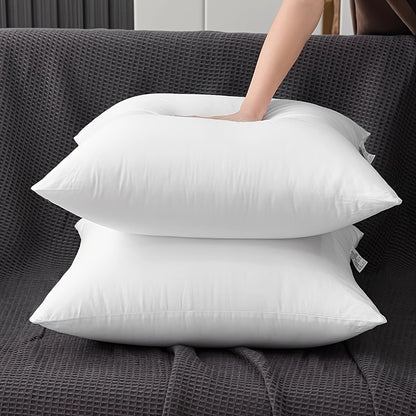 Throw Pillow Inserts Soft Fluffy Hypoallergenic Square Pillow Stuffing Washable Fiber Fill for Sofa Bedroom Living Room 14 16 18 20 22 Inch