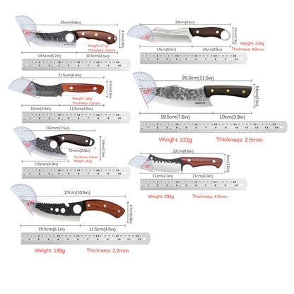 3/4pcs, Kitchen Chef Knife Set, Barbecue Knife Utility Knife Stainless Steel Boning Knife Professional Vegetable Chopper Fish Knife Mini Knife Cheese Pizza Small Pocket Knife For Kitchen Convenience