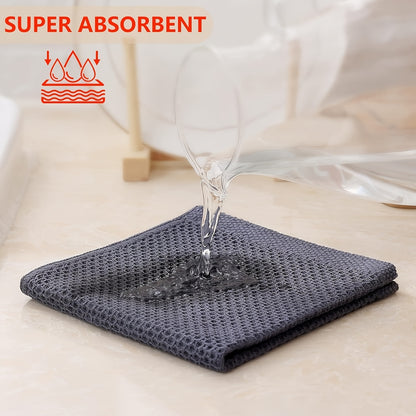 23pcs 100% Cotton Waffle Weave Kitchen Dish Cloths, Ultra Soft Absorbent Quick Drying Dish Towels, 12 X 12 Inches, Great for Cooking, Cleaning And Wiping Hands, Kitchen Decor And Accessories.