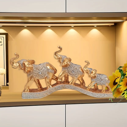 Statue Decor Figurines Elephants Figurine Elephant Statues for Home Decoration Lucky Elephant, Wine Rack, Statue Decoration Three Small Elephant Decorationentrance, Living Room, TV Cabinet, Wine Cabinet, Office, Auspicious Elephant Wealth Attracting