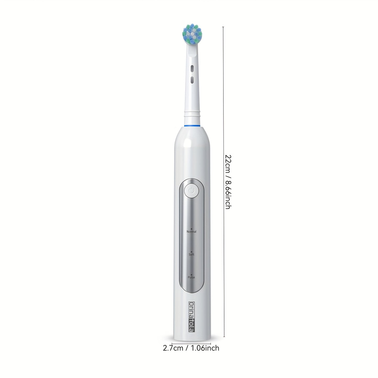 Rotating Electric Toothbrush with 8 Replacement Heads – Wireless Induction Charging, 3 Cleaning Modes, IPX7 Waterproof, Oral Care Gift for Family, Friends & Parents – Blue, Purple, Black