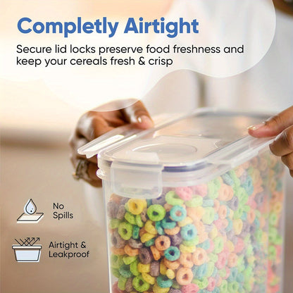 8pcs Food Storage Containers With LIDS [0.66/1.06gal], Clear Food Jars, Moisture-proof Sealed Fresh-keeping Containers For Cereals, Rice, Salt, Pepper, Tea, Nuts And Coffee Beans, Plastic Food Storage Jars, Household Kitchen Items (4 Jars +4 LIDS)