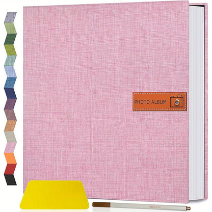 1pc Large Photo Album Self Adhesive 4x6 5x7 8x10 Scrapbook Album Picture Book, Gifts For Mom, Family Baby And Wedding, With Metal Pen And Plastic Board Photo Album Book Valentines Day Gifts Mother'S Day Gift