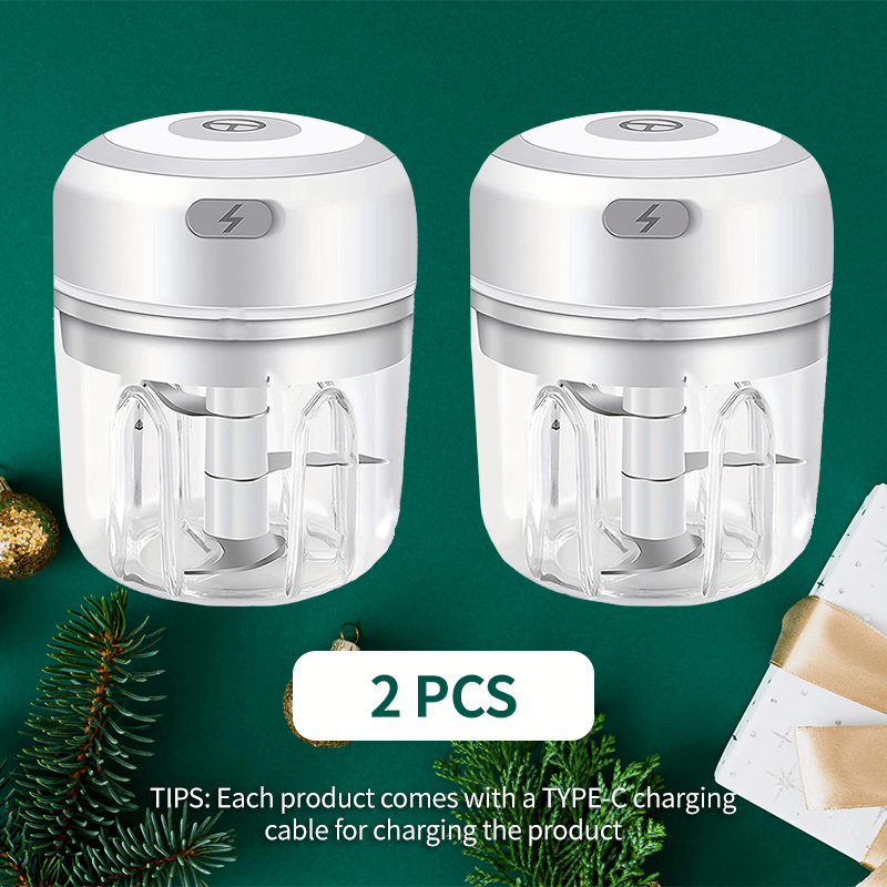 Compact 8.45Oz USB Powered Electric Food Chopper And Garlic Crusher - Includes Meat Mill And Mader Features, Ideal for Quick Kitchen Preparation, Ingredient Preparation Tools, Portable, Suitable for Camping Picnic, Garlic Chopper