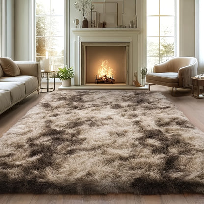 An 8X10 Feet Luxurious Large Rug Designed for The Living Room, Featuring a Fuzzy Plush Texture, This Fluffy Modern Shag Carpet Is Non-Slip And Soft, Perfect for Bedrooms, Study Rooms, Teen Dorms, And As a Home Decor Item Or Christmas Gift