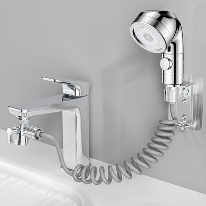 1pc Faucet Extender, Washbasin, Pull-Out Type, Hot And Cold Water, Hair Washing Showerhead, Divine Device, Basin, External Extension, Retractable for Shower Use Solely For shower use solely