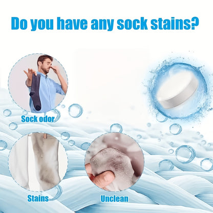 Sock Cleaning Tablets - Deep Penetration Cleaning And Odor Neutralization for Dirty Socks, Removing Sweat, Stains, And Smells (12 Tablets) | Sock Laundry Soaking Tablets | No Scrubbing Required