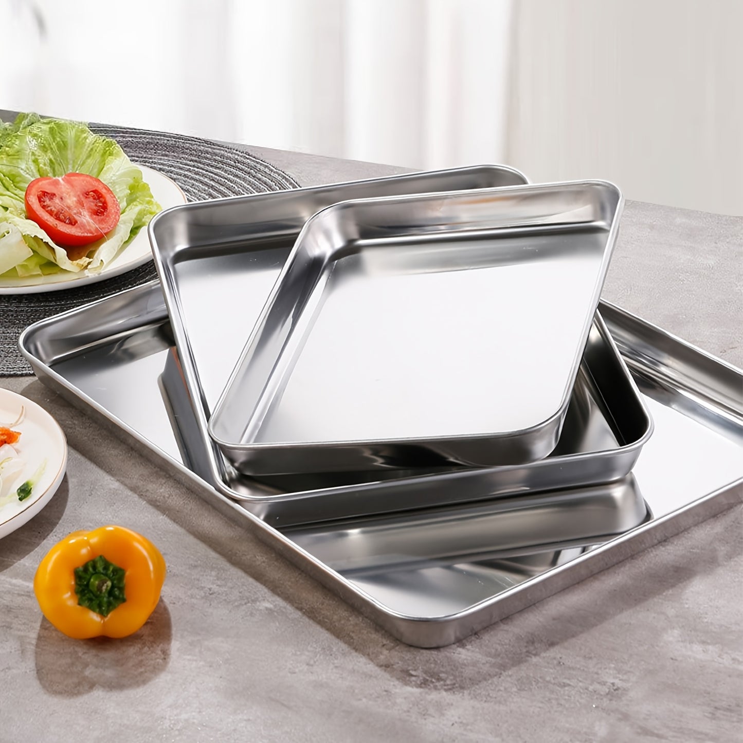 LOLLICY Stainless Steel Baking Sheet & Rack Set (2/3/4/6/8pcs Options) 18x13in Pans & 16.73x12.2in Racks, Rust-Free, Heavy-Duty & Dishwasher Safe, Ideal for Holiday Cookie Baking (Christmas) & Daily Cooling/Grilling
