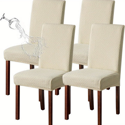 4/6pcs 100% Waterproof Chair Covers for Dining Room Kitchen Chair Covers Parson Dining Chair Slipcover