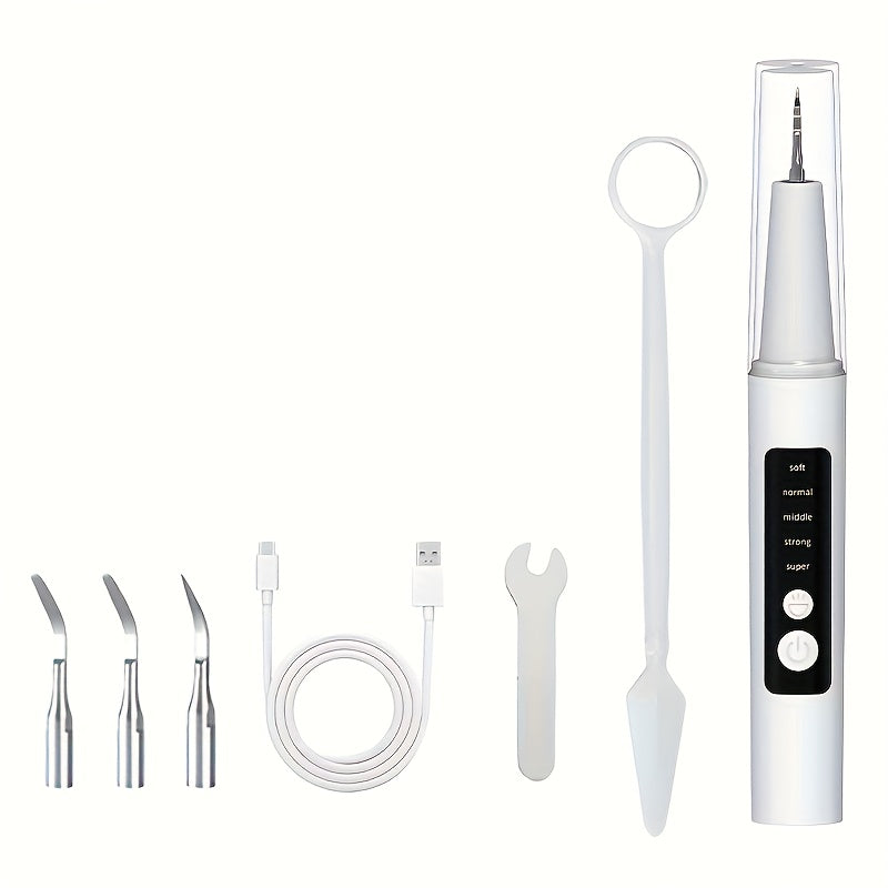 Electric Tooth Cleaner with 5 Cleaning Modes, 2 Replacement Heads & LED Light – Perfect Holiday Gift, Water Flosser Teeth Cleaner, Water Pick Replacement Tip, Mini Travel Water Flosser, Portable Water Flosser, Flosser Water Electric, Electric Toothbrush,