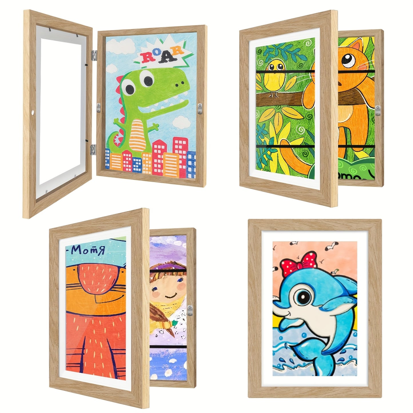 2/4 Pack Kids Artwork Frames Changeable, 8.5x11in Kids Art Frames Front Opening, Children Art Projects Kids Art Frames Picture Frames for Kids Drawing, Crafts And Photos, Holds 100+pcs