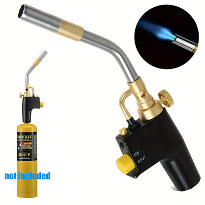Trigger-Start Head, High Intensity Flame, MAPP/Propane Gas Kit With Instant On/off Trigger For Light Welding, Soldering, Brazing, Heating, Thawing And More