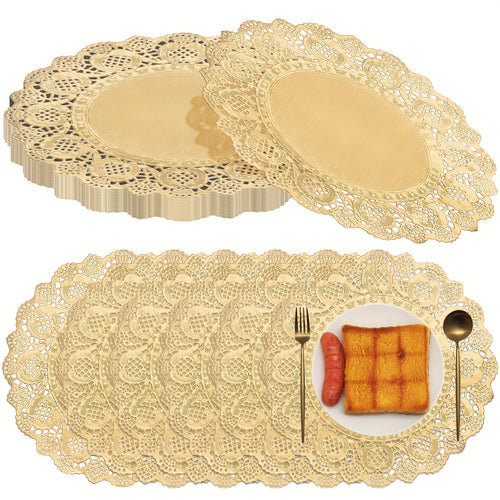200pcs Paper Doilies for Tables Lace Round Paper Placemats Decorative Disposable Placemats Doily Pad for Dinner Plates Dessert Crafts Wedding Tableware(12 Inch)