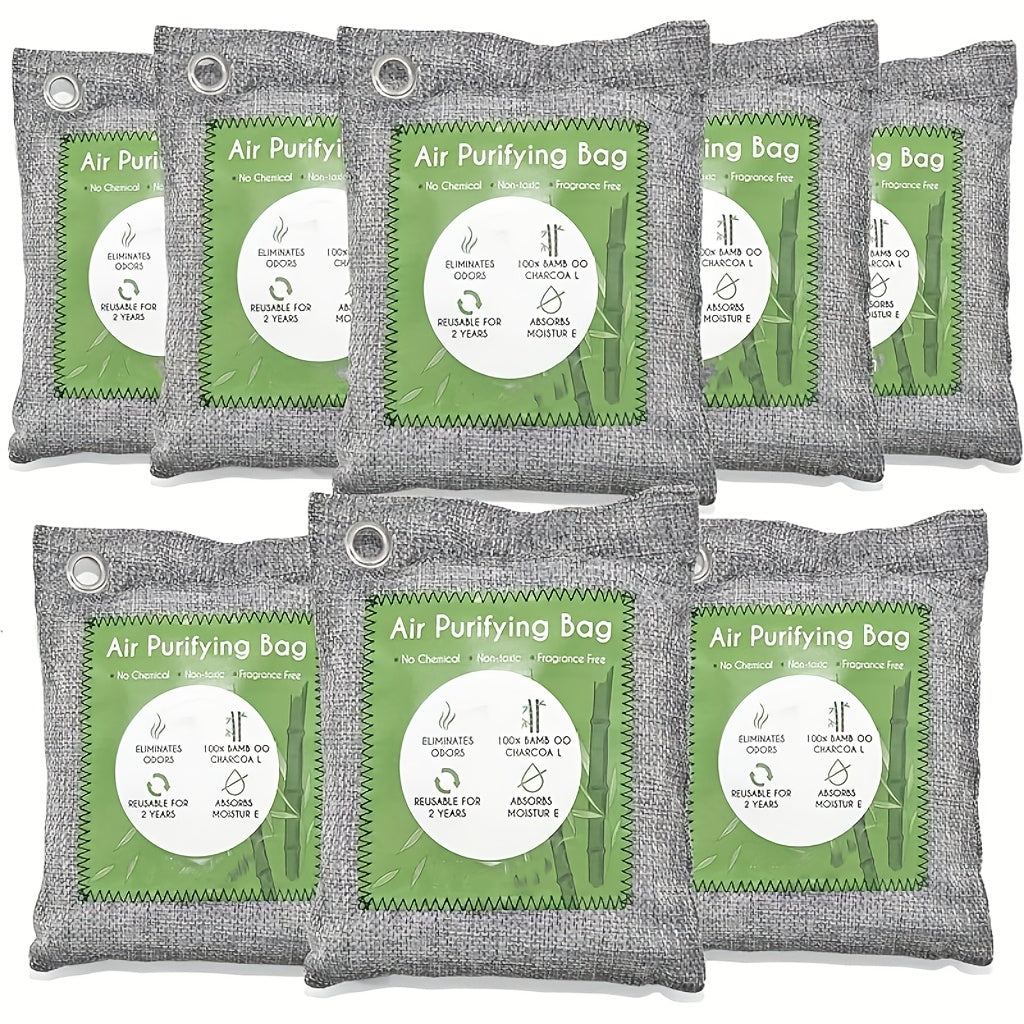 Activated Charcoal Car Air Freshener, Moisture Absorber, Bags Odor Absorber, Shoe Deodorizer, Odor Eliminate Bamboo Charcoal Air Purifying Bag