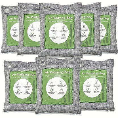 Activated Charcoal Car Air Freshener, Moisture Absorber, Bags Odor Absorber, Shoe Deodorizer, Odor Eliminate Bamboo Charcoal Air Purifying Bag