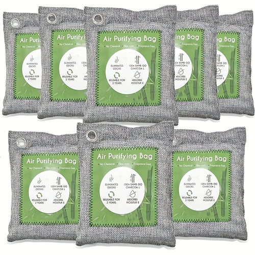 Activated Charcoal Car Air Freshener, Moisture Absorber, Bags Odor Absorber, Shoe Deodorizer, Odor Eliminate Bamboo Charcoal Air Purifying Bag