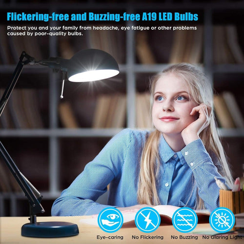12 Pack/24 Pack LED Light Bulbs 100W Equivalent 1500 Lumens, A19 13W 5000K Daylight White Non-Dimmable, Super Bright No Flicker Standard E26 Edison Screw Bulbs for Home, Bedroom, Office Lamp