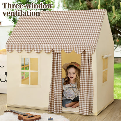 Kids Princess Play Tent Indoor Outdoor Playhouse For Boys Girls, Large Castle Play Tent With Storage Bag, Toddler Toy, Birthday Christmas Gift