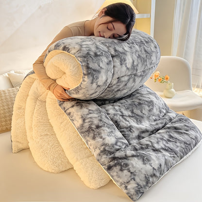 Sheep Blanket Single Bed Size Extra Thick Plush Flannel Blanket for Sofa and Bed, Microfiber Lightweight Reversible Soft Cozy Warm Luxury Bed Blanket