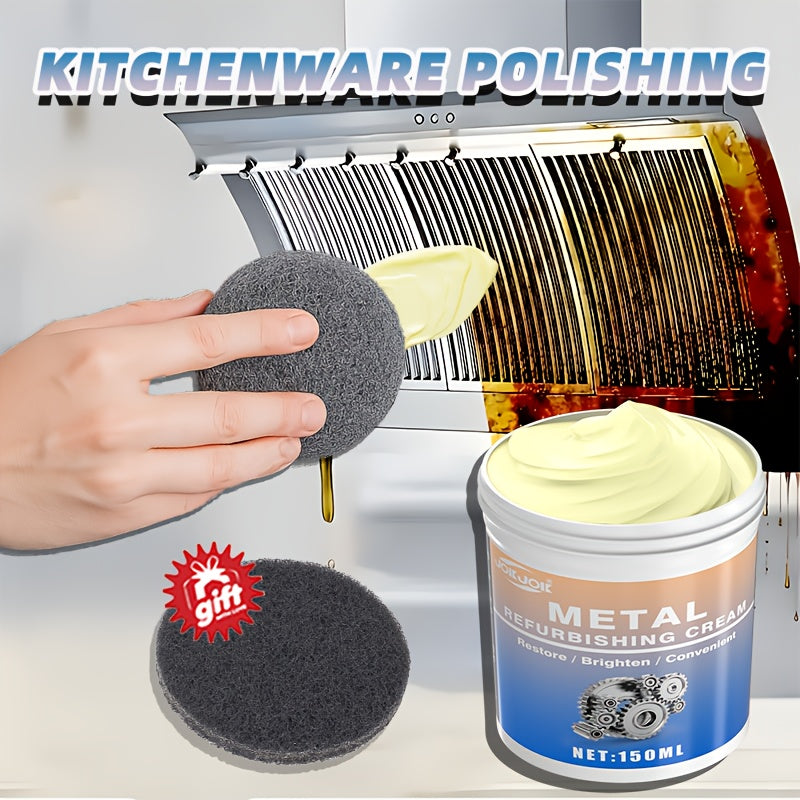 Professional Grade Metal Polishing Paste-multi-purpose Metal Repair Cream/chrome Repair And Polishing, Suitable for Automotive Chrome Repair, Kitchen Appliances, Ovens, Range Hoods, And Other Metal Polishing Applications.