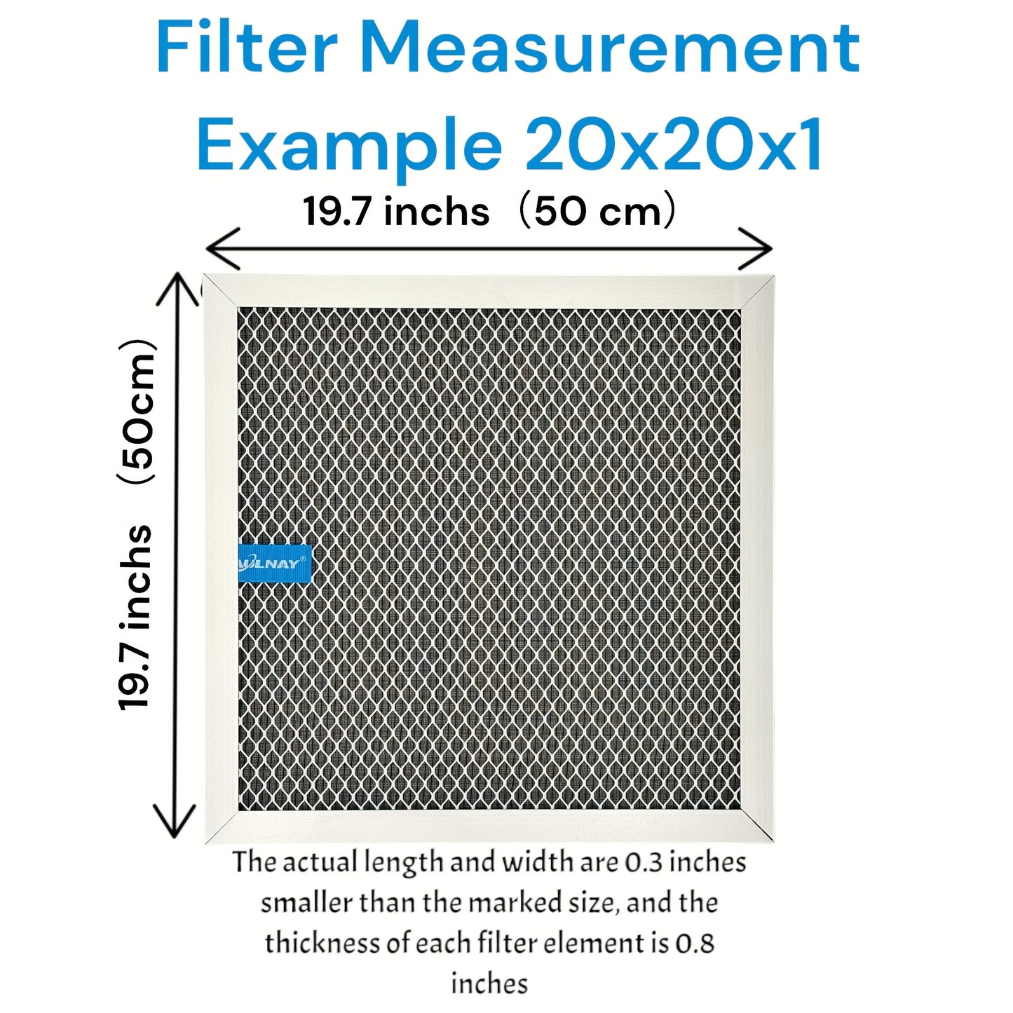 Washable Electrostatic HVAC Furnace Air Filter, Lifetime Use, MERV 8 Grade, MPR600 And FPR 5, Healthier Home Or Office, Increases Airflow, 1 Inch Thickness