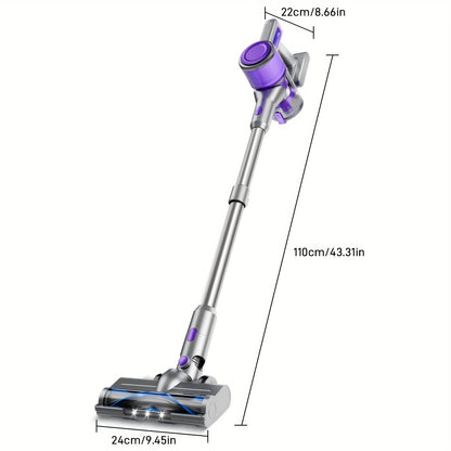 Cordless Vacuum Cleaner-Rechargeable, 45Kpa Powerful Stick Vacuum Cleaners for Home, Up to 45Mins, 8-in-1 Lightweight Handheld Vacuum for Carpets, Pet Hair, Hardwood Floors
