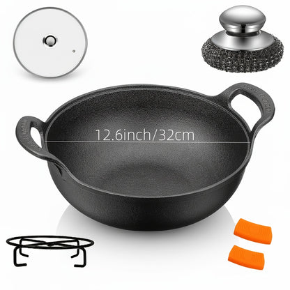 Cast Iron Cookware Sets for Kitchen, Camping & BBQ | Skillets, Dutch Ovens, Griddles & Pizza Pans