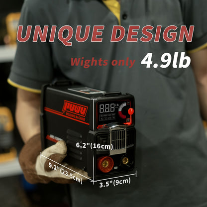 135A 110V MMA Arc Welder Stick Lift TIG 2-in-1 DC Inverter Welder LCD Digital Display Hot Start Thermal Protection Portable Welding Machine