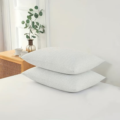 Pillows Set Of 2 - Hotel Luxury Bed Pillows for Sleeping 2 Pack, Supportive Breathable Down Alternative Gusseted Pillow for Side Stomach Or Back Sleepers