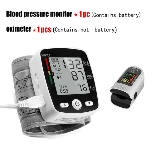 Rechargeable/Battery Powered(Optional) Digital Wrist Blood Pressure Monitor with Large LCD, Voice Broadcast/Not Voice Broadcast(Optional) Blood Pressure Monitor Wrist Cuff, Portable Design & 2x99 Readings Memory Blood Pressure Monitor
