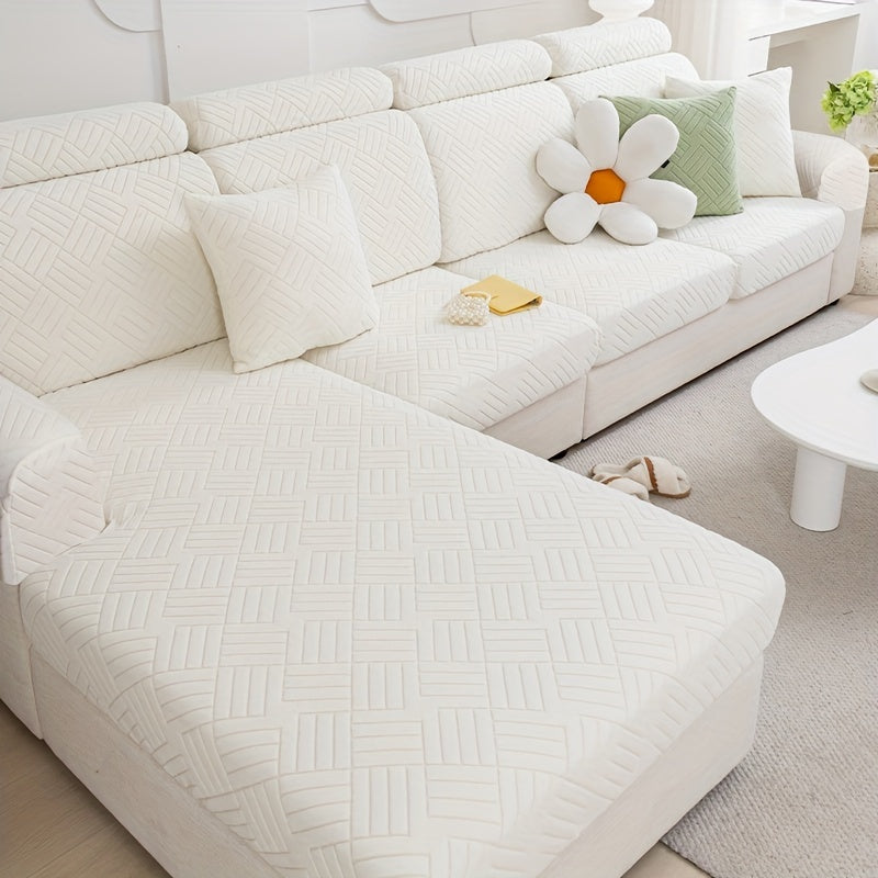 1pc Elastic Four Seasons Universal Sofa Cover, Armrest Cover, Stretch Sofa SlipcoversPet Friendly, Style, Non-slip, Suitable for Living Room Sofa, Home Decoration Protective Cover Can Be Machine Washable Local Warehouse Send Out Goods