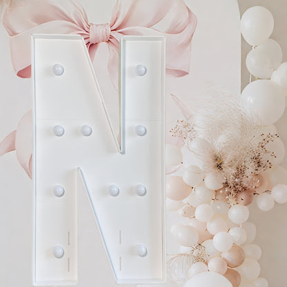 Cool White - 3ft Tall Marquee Letters Frame Cool Lighted Letters - /LOVE/HBD DIY Displays for Weddings, Proposals & Celebrations Wall Pediments KT Board