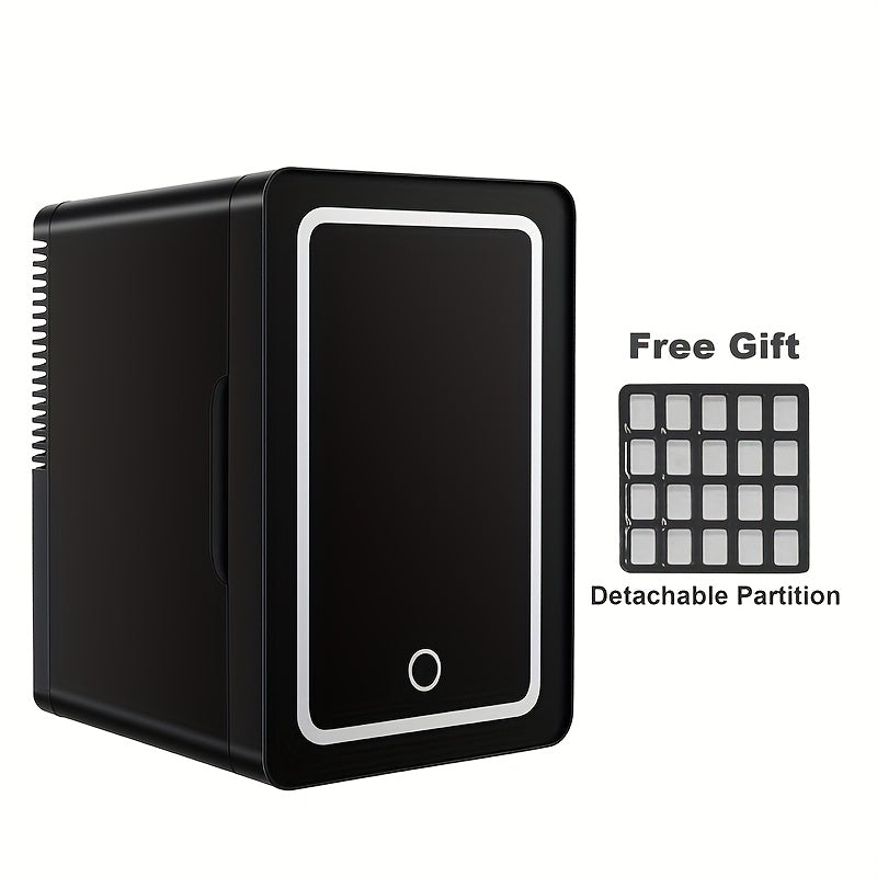 Mini Fridge, 1.59 gal/9 Can Mini Fridge, Suitable For Drinks Skincare And Cosmetics, AC/DC Cooler And Heater, Silent Portable Mini Fridge, Suitable For Bedroom Office Dorm Desk Car Travel, Black6