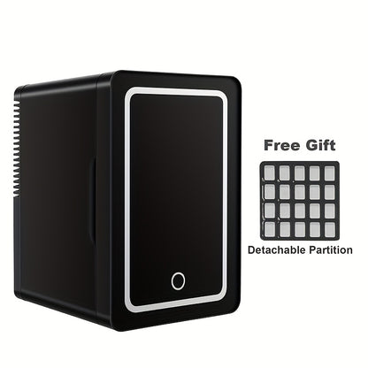 Mini Fridge, 1.59 gal/9 Can Mini Fridge, Suitable For Drinks Skincare And Cosmetics, AC/DC Cooler And Heater, Silent Portable Mini Fridge, Suitable For Bedroom Office Dorm Desk Car Travel, Black6