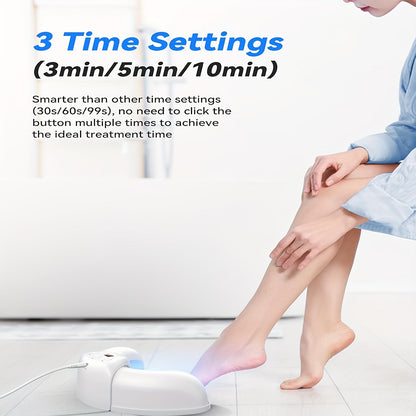 Nail Fungus Laser Treatment Device FDA Cleared - Blue Light 470nm & Infrared 910nm, 3/5/10 Min Timer, Toenail Fingernail Onychomycosis Cleaner Therapy Tool