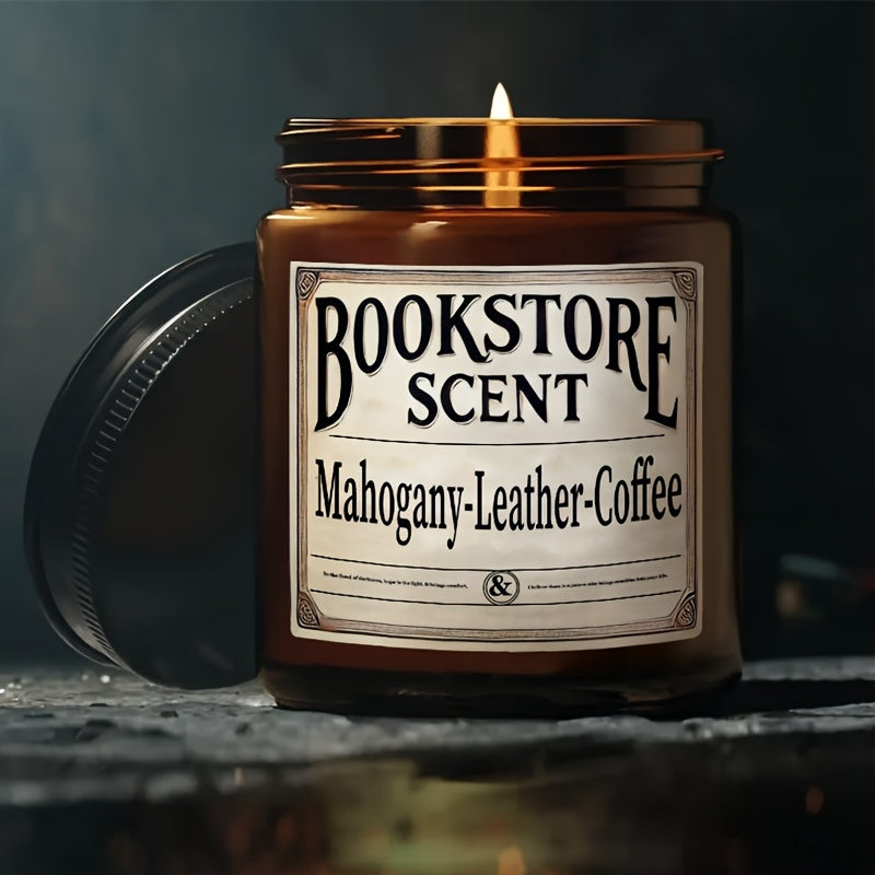 Bookstore Scented Soybean Candle - High-quality Scented Candle With A Nostalgic Bookish Aroma And A Long Burning Time.The Perfect Gift For Book Lovers, Relaxation And Home Decoration. Mother'S Day Gift Teacher'S Gratitude Gift