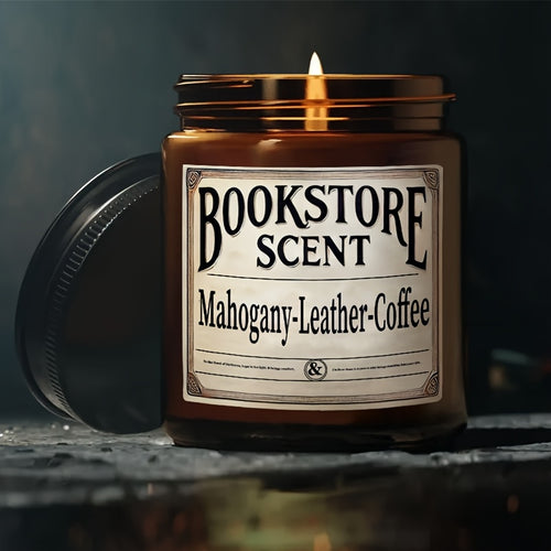 Bookstore Scented Soybean Candle - High-quality Scented Candle With A Nostalgic Bookish Aroma And A Long Burning Time.The Perfect Gift For Book Lovers, Relaxation And Home Decoration. Mother'S Day Gift Teacher'S Gratitude Gift