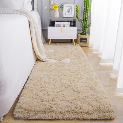 Fluffy Area Rug Tie-Dye Soft Carpet for Living Room Bedroom Office Thickened 1000g/㎡ Machine-Woven Indoor Mat Multi-Color Multi-Size Dark Gray Light Grey Khaki Pink Black White Purple
