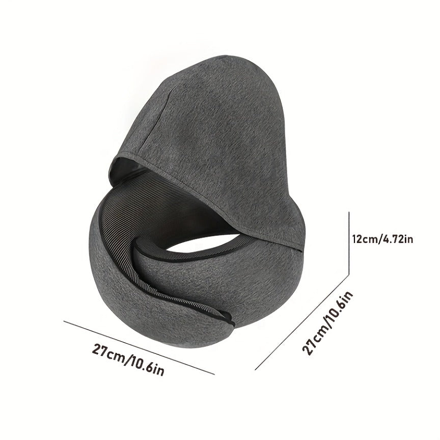 Travel Neck Pillow U-Shaped Memory Foam Cervical Support Pillow for Airplane, Car & Hotel – Portable & Ergonomic